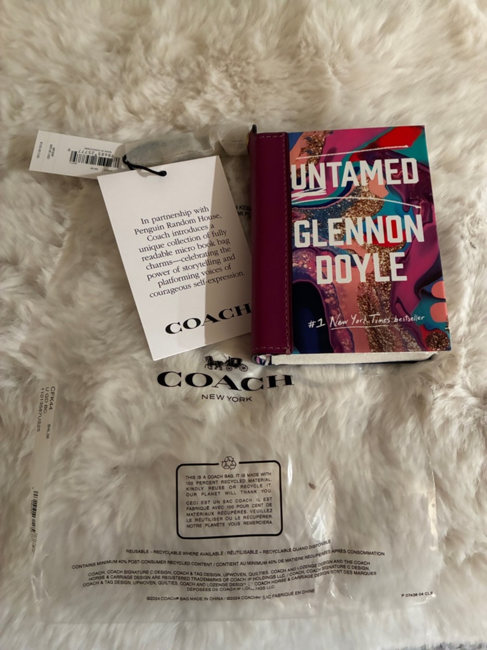 Coach Untamed By Glennon Doyle Book Bag Charm - Picture 6 of 6
